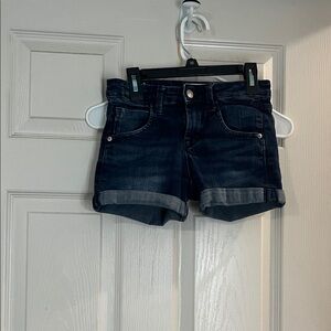 Hudson Jeans Kids Dark Denim Shorts